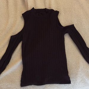 Cold shoulder long sleeve top